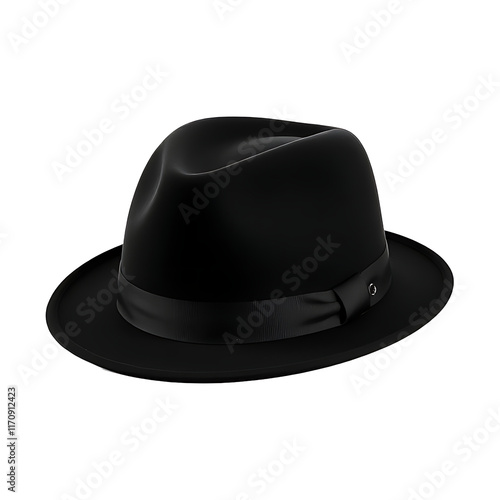 Black bowler hat Png with on transparent background photo