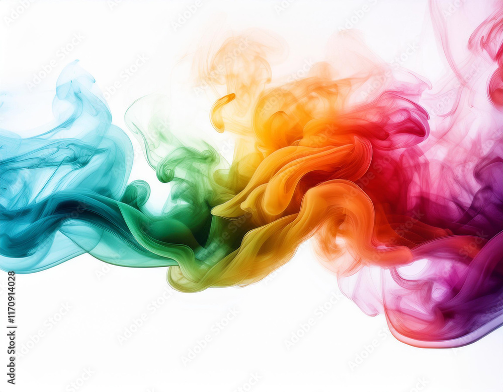Obraz premium colored smoke isolated on white background