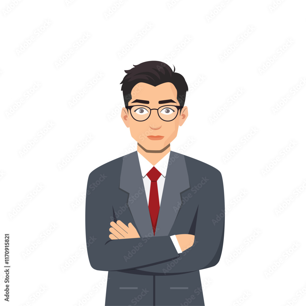 business man in suit cartoon vector business man in suit cartoon vector
