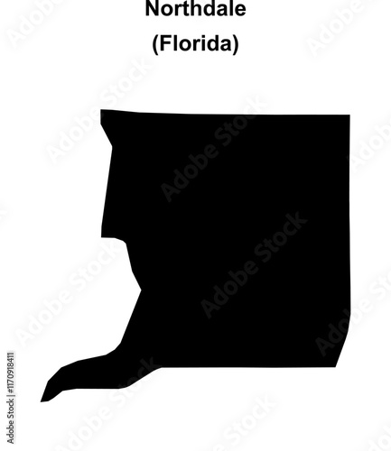 Northdale (Florida) blank outline map