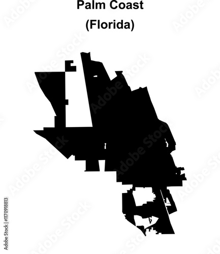 Palm Coast (Florida) blank outline map