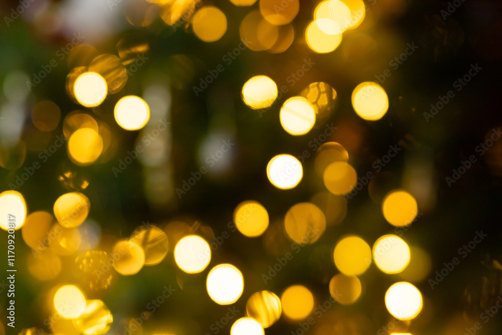 New Year's lights in golden shades New Year's lights in golden shades