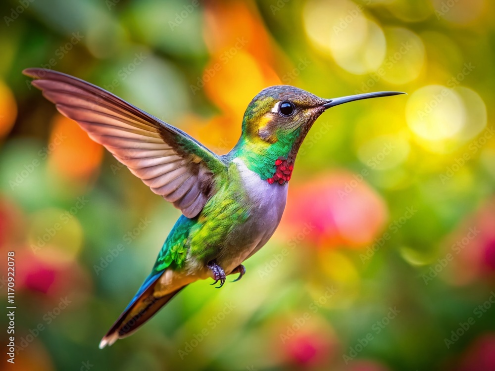 Hummingbird in Flight, Long Beak Extended, Nature Photography, Wildlife Image Hummingbird in Flight, Long Beak Extended, Nature Photography, Wildlife Image