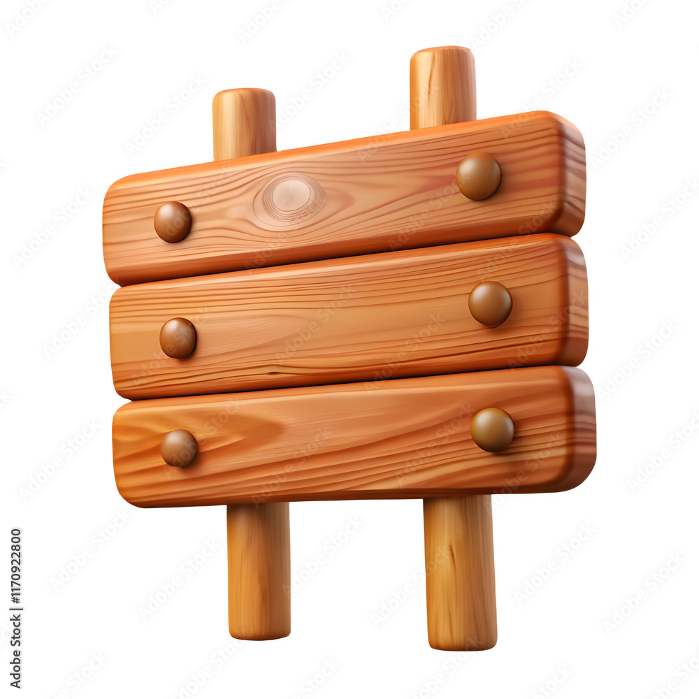 Wooden sign board, studio view, isolated on white background. 3D Rendering Wooden sign board, studio view, isolated on white background. 3D Rendering