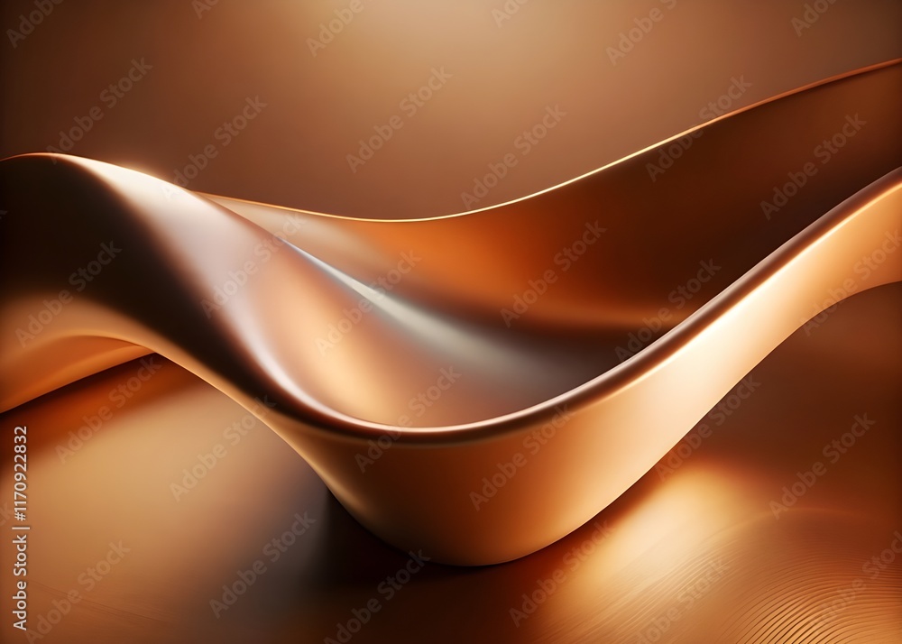 Obraz premium Brown gold abstract background. Copper-colored smooth background, Gradient style and Glow