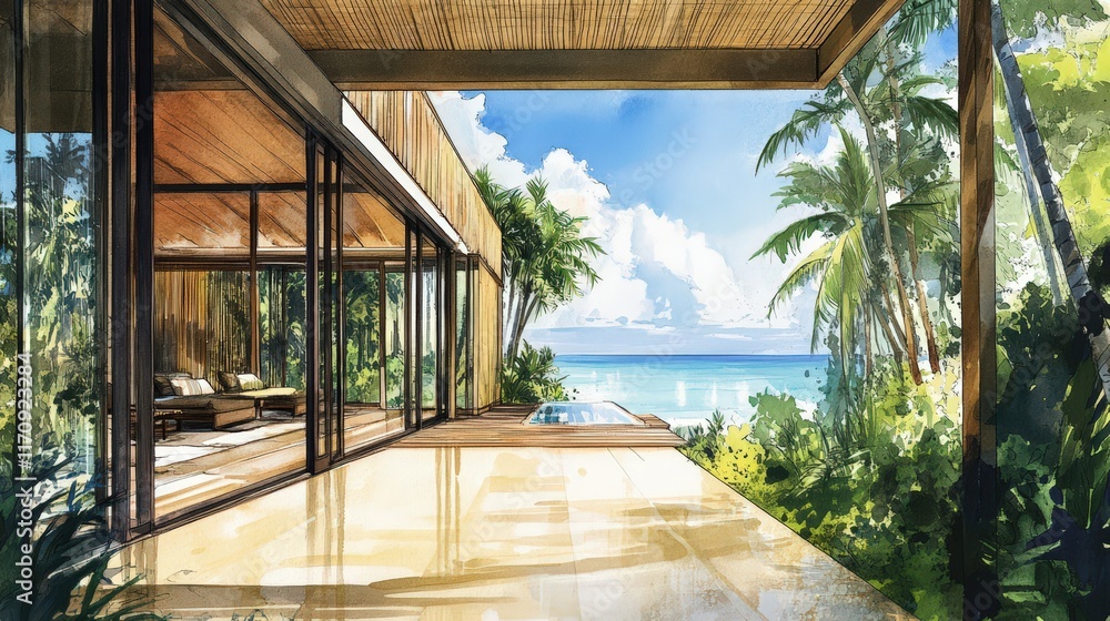 Tropical Modern Beach House Design Concept Tropical Modern Beach House Design Concept