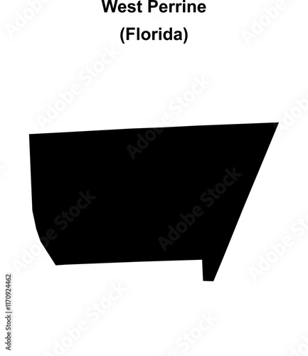West Perrine (Florida) blank outline map