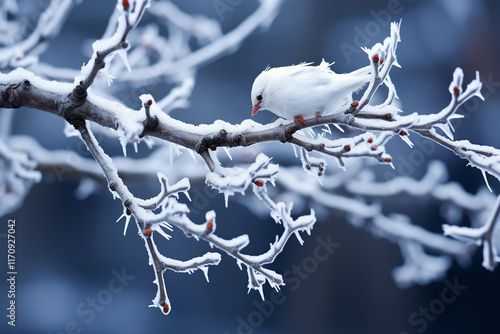 mesmerizing transition from frozen sleet to cascading liquid on a delicate branch symbolizes awe-inspiring metamorphoses, a testament to life's resilience, and revitalization of Mother Nature's sacred photo