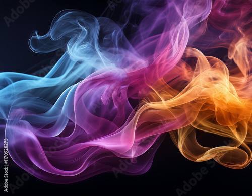 olorful smoke  photo