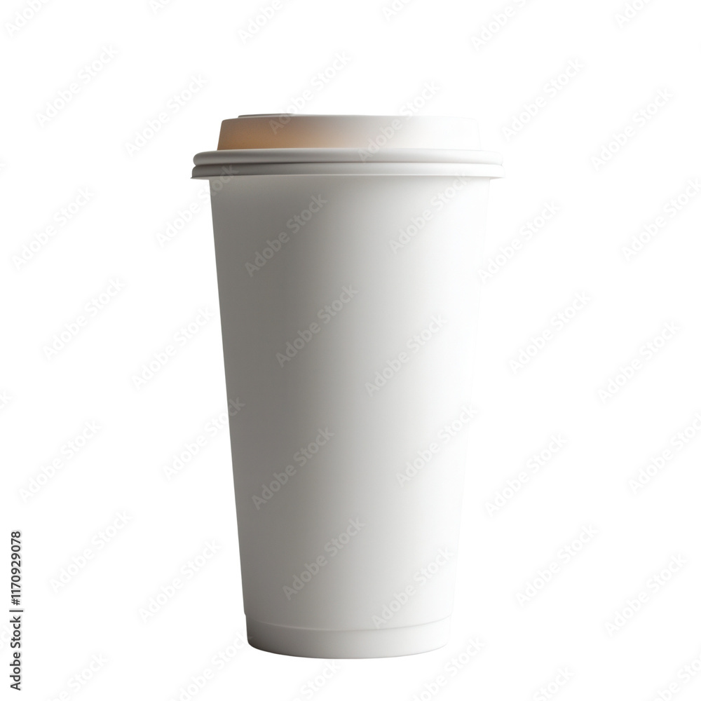 A plain white coffee cup with a lid, typically used for hot beverages, featuring a simple design without any markings. A plain white coffee cup with a lid, typically used for hot beverages, featuring a simple design without any markings.
