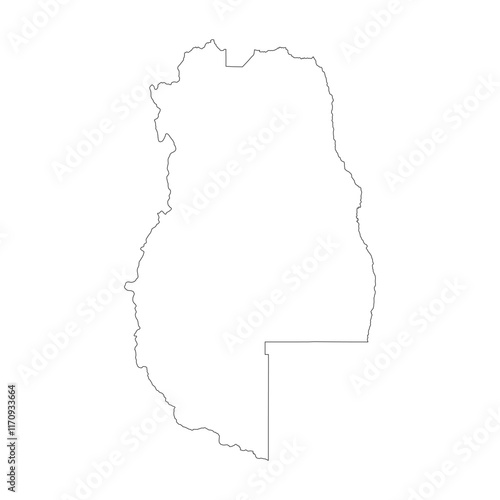 Mendoza province blank outline map
