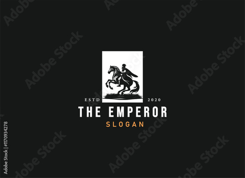 Knight emperor logo design. The emperor logo