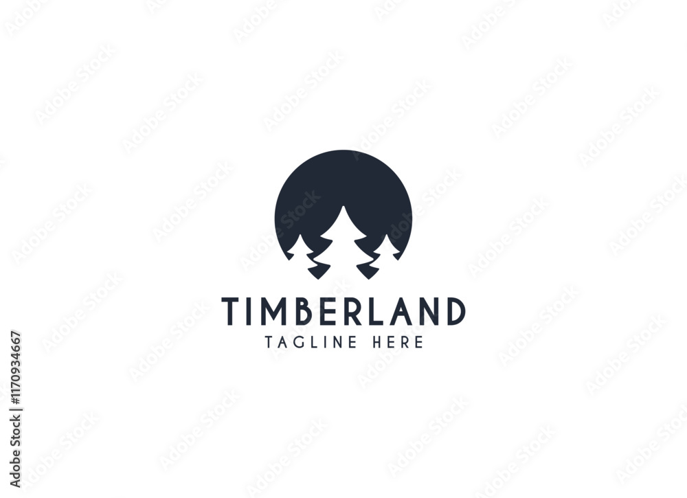Silhouette of three pines tree similar with evergreen fir conifer spruce cedar larch cypress tree. Forest Landscape classic vintage logo design Silhouette of three pines tree similar with evergreen fir conifer spruce cedar larch cypress tree. Forest Landscape classic vintage logo design