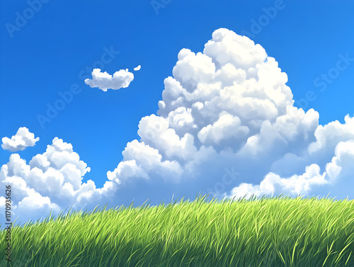 Summer Grassland Illustration