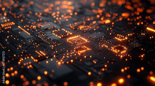 Wallpaper Mural High Efficiency Computing System with Cool Light Detail Torontodigital.ca