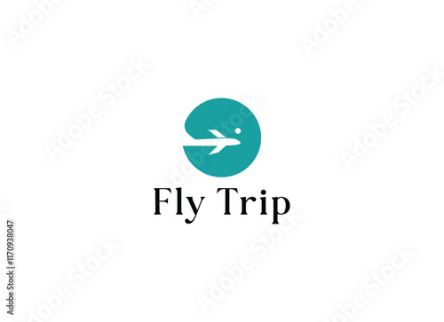 Private travelling jet logo design. Airplane logo for tourist and travel.