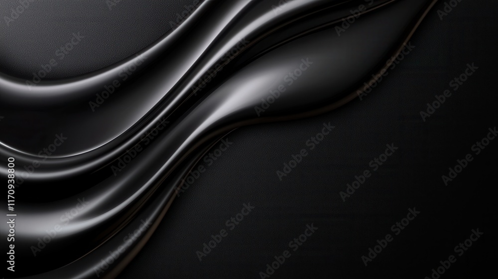 Fototapeta premium a black background with a wavy pattern on it