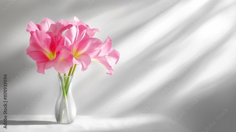 A vase filled with pink flowers sitting on top of a table A vase filled with pink flowers sitting on top of a table