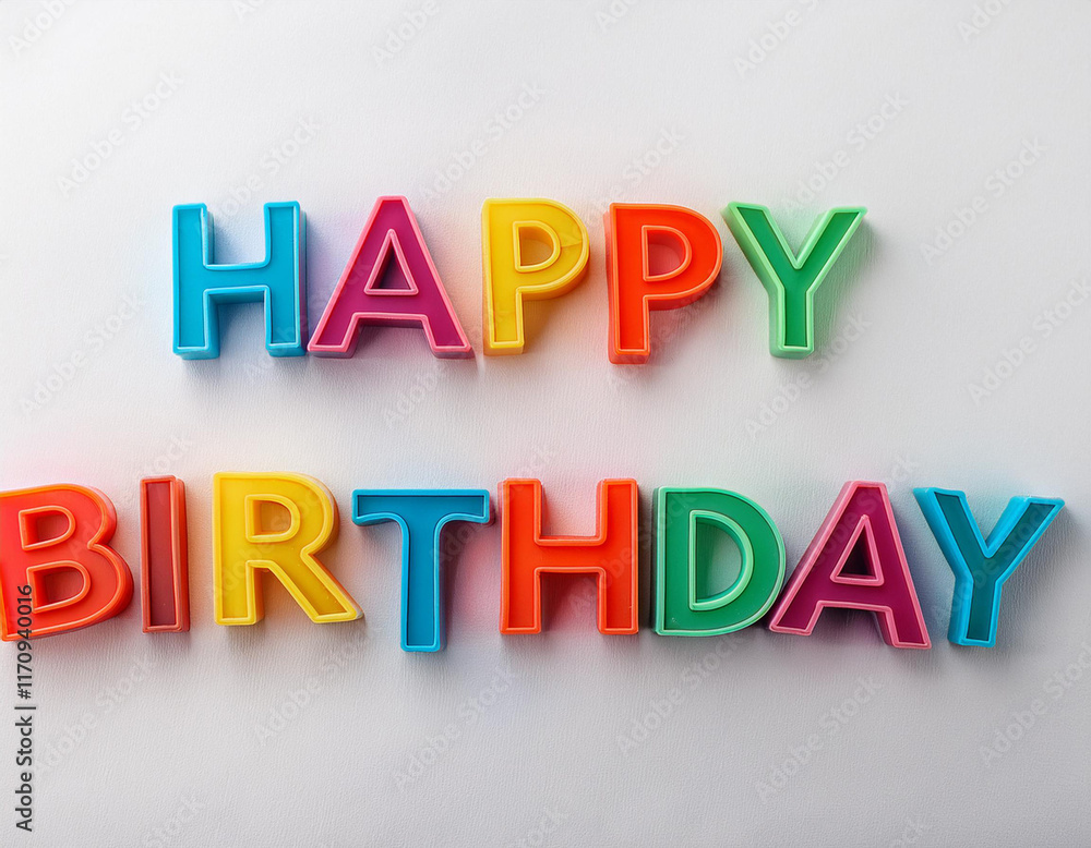 Happy birthday typography with white background. Happy birthday typography with white background.
