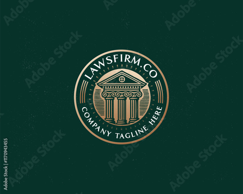 Vintage classic unique Legal and Law Firm logo template logo for justice business 