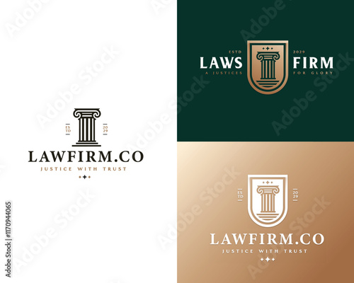Vintage classic unique Legal and Law Firm logo template logo for justice business 