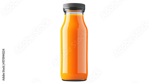 Obraz na płótnie Fresh and Healthy Carrot Juice in a Bottle Isolated on Transparent Background, Perfect for Healthy Lifestyle Promotions and Beverage Advertisements. w salonie