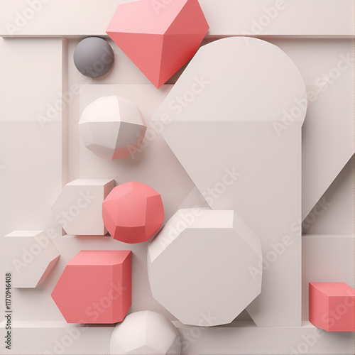 abstract geometric shapes composition. 3d rendering. abstract geometric shapes composition. 3d rendering. 3d illustration. abstract background. geometric shapes, different forms, geometric shapes, dif photo