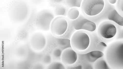 Wallpaper Mural a close up of a bunch of white circles on a wall Torontodigital.ca