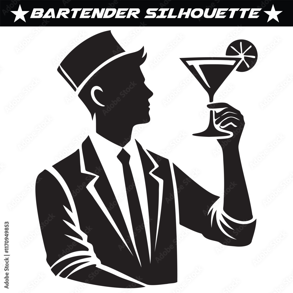 Stylish Silhouette T-Shirt Design for Bartenders and Bar Enthusiasts Perfect Gift for Cocktail Lovers and Drink Professionals Stylish Silhouette T-Shirt Design for Bartenders and Bar Enthusiasts Perfect Gift for Cocktail Lovers and Drink Professionals