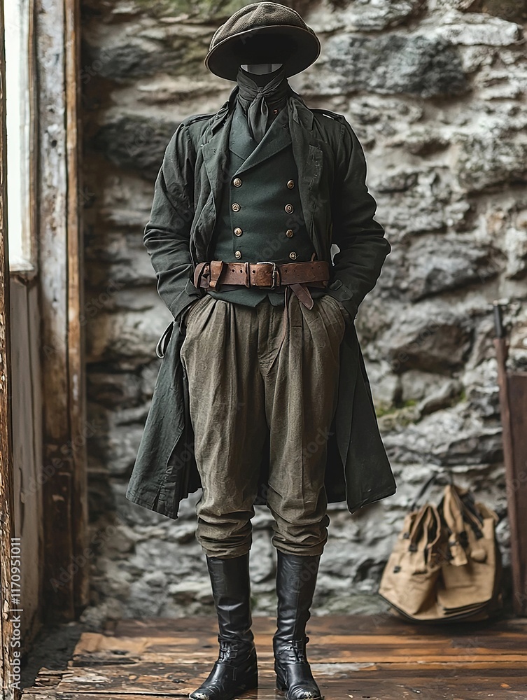 Fototapeta premium irish republican army uniform, early 20th century