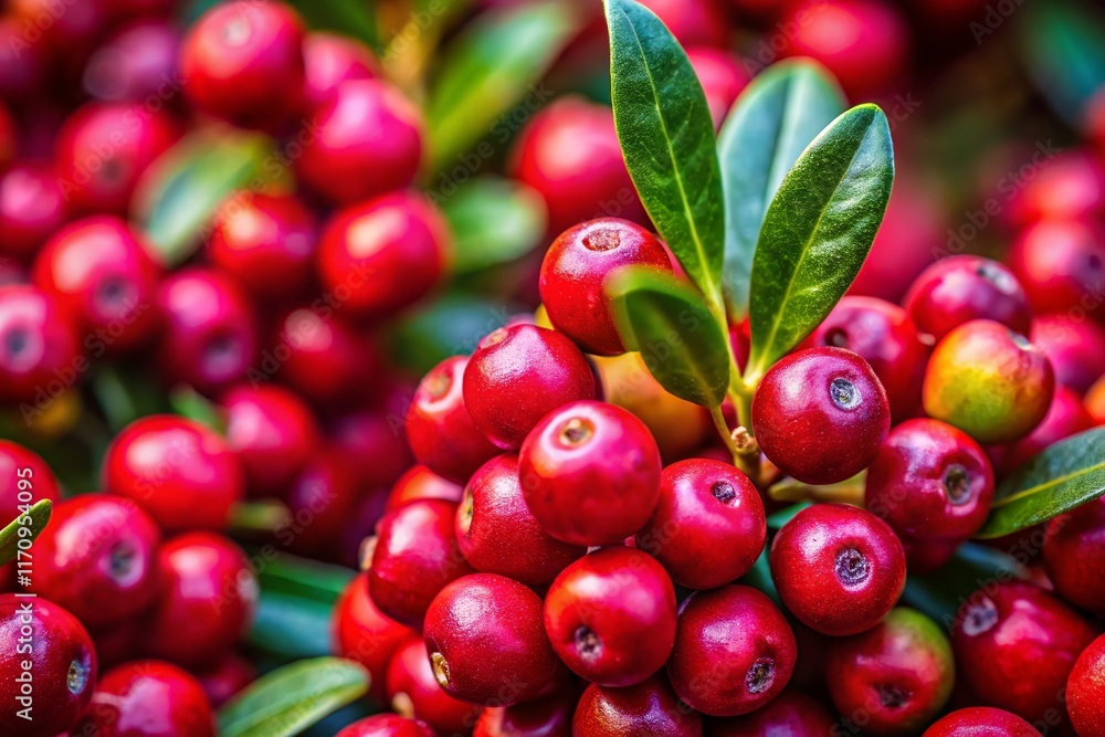 Obraz premium Lush Olive Red Berries Close-Up: High-Resolution Stock Photo