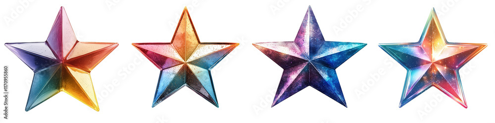 Colorful Gradient Stars with Stitched Effects and Cut-Out Design for Digital Art and Creative Projects Colorful Gradient Stars with Stitched Effects and Cut-Out Design for Digital Art and Creative Projects