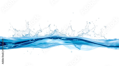 Wallpaper Mural Water wave on transparent background Torontodigital.ca