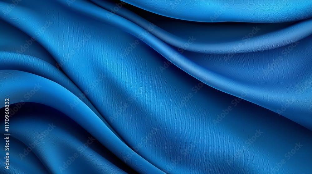 Obraz premium A close up of a blue fabric with folds