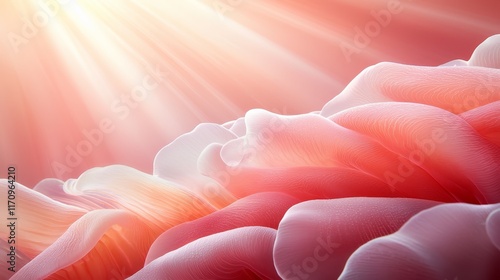 Wallpaper Mural A close up of a pink flower with the sun shining through it Torontodigital.ca