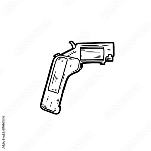 illustration of a firearm in the form of a revolver