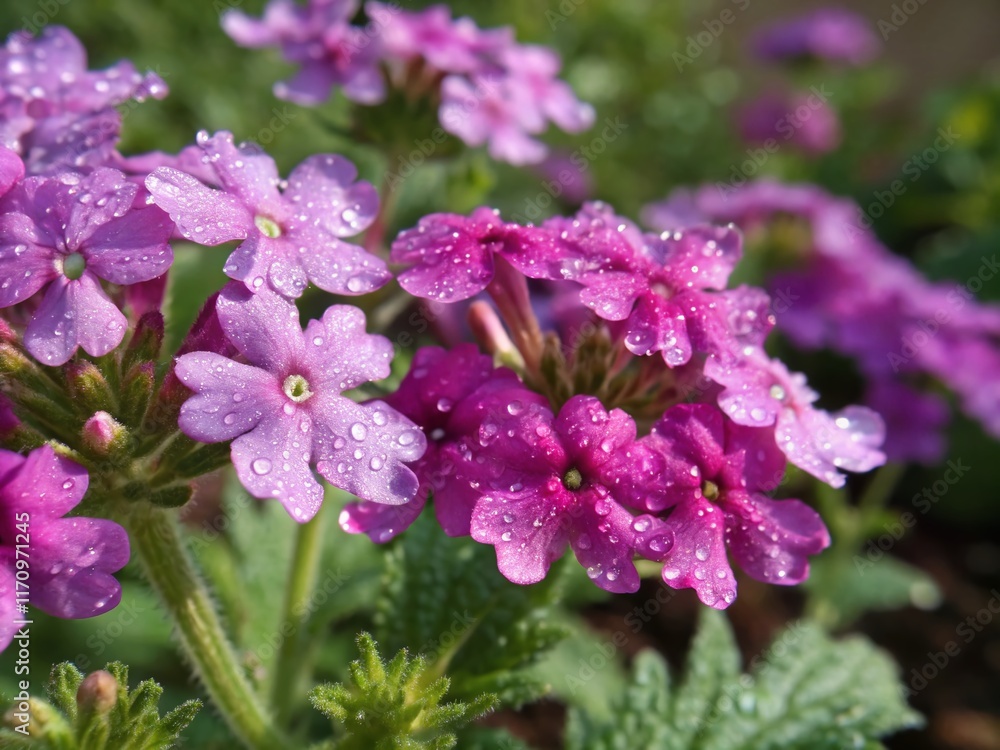 Macro Photography of Verbena Flowers: Delicate Petals and Vibrant Colors Macro Photography of Verbena Flowers: Delicate Petals and Vibrant Colors