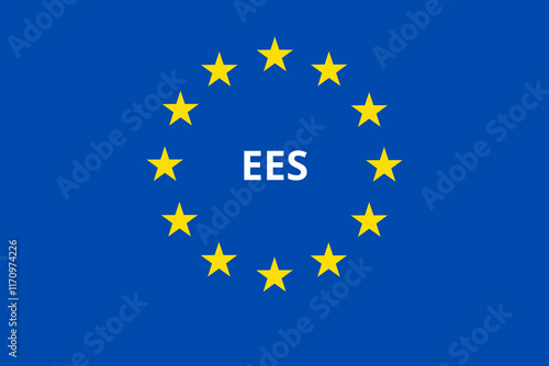 The Entry Exit System (EES) is a European automated IT system for registering non-EU nationals travelling. Concept. photo