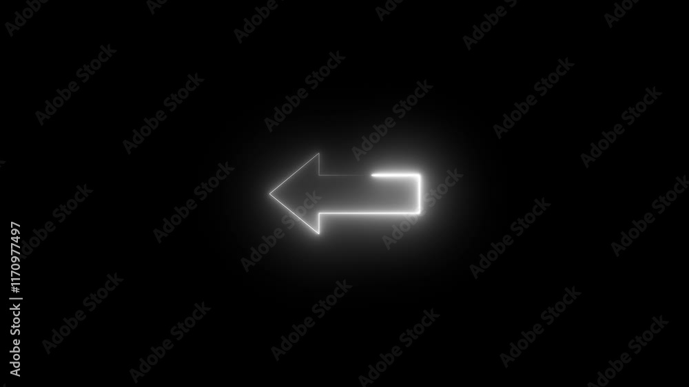 Arrows flashing on Futuristic laser background Seamless loop left arrow isolated on transparent background. Arrows flashing on Futuristic laser background Seamless loop left arrow isolated on transparent background.