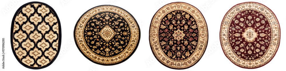 Elegant and Intricate Oriental Rug Patterns Showcasing Traditional Islamic and Arabic Design Aesthetics Elegant and Intricate Oriental Rug Patterns Showcasing Traditional Islamic and Arabic Design Aesthetics