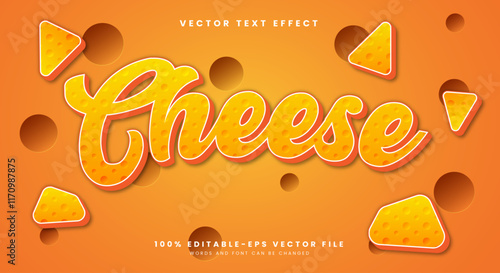Cheese editable text effect Template Suitable for Cheese style theme