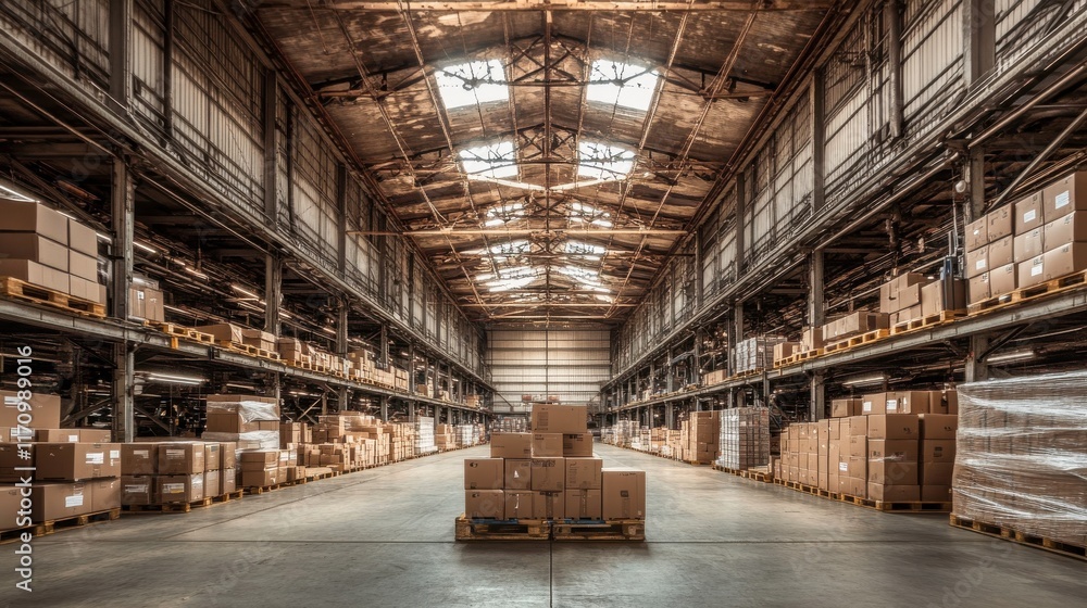 Organized Logistics in Industrial Warehouse Setting Organized Logistics in Industrial Warehouse Setting