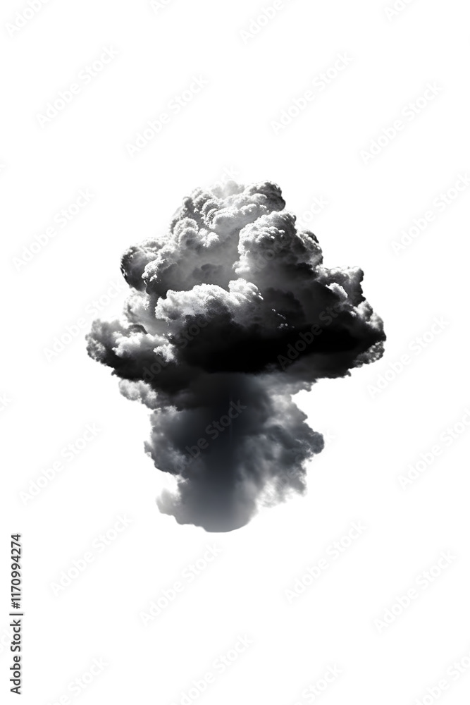Fototapeta premium Explosion, Smoke, Lightning, Art, Image, with Transparent Background PNG, for Stickers, T-Shirt Print, Cap, Mug, Slippers, Mousepad, Transparent PNG