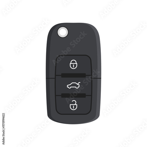 Car remote key flat vector design isolated on a white background