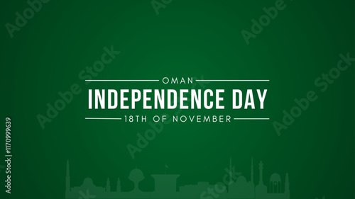 oman national day with landmark and flag, oman national day 18th November. vector illustrator