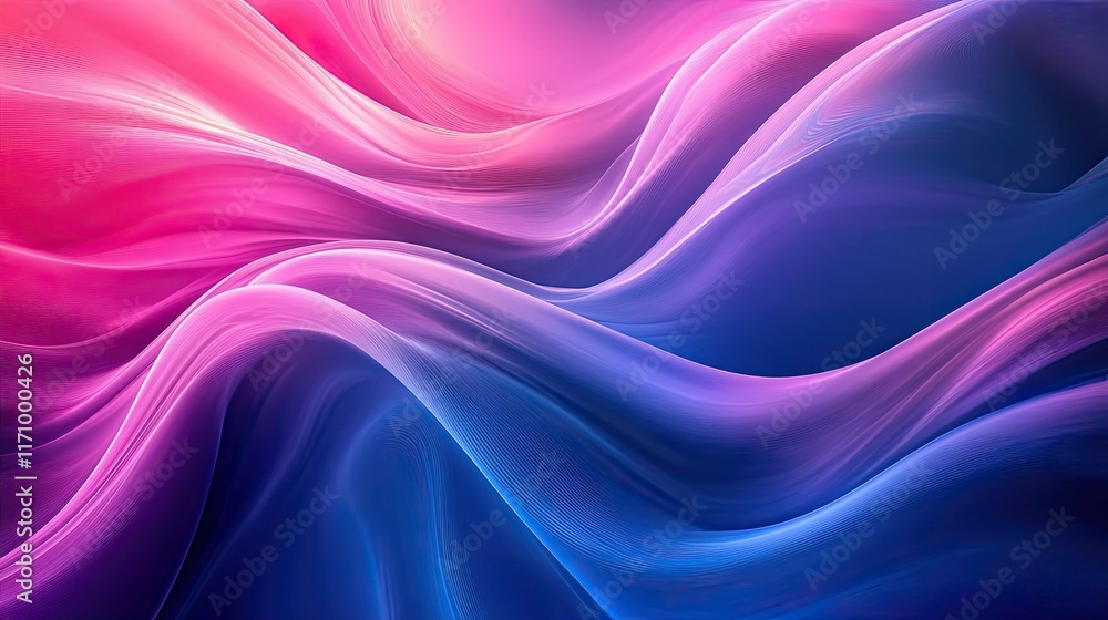 custom made wallpaper toronto digitalAbstract pink and blue flowing waves background.