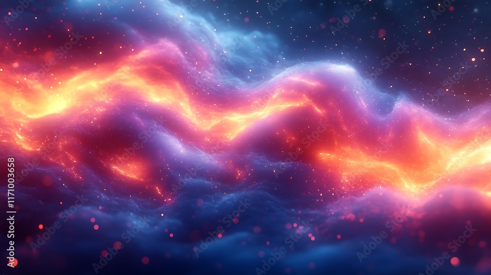 Abstract Cosmic Nebula fiery and icy swirls Abstract Cosmic Nebula fiery and icy swirls