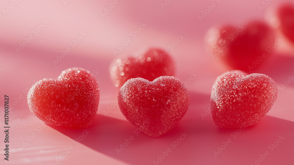 A scattering of red candy hearts on a soft background, creating a festive Valentine’s Day atmosphere. A scattering of red candy hearts on a soft background, creating a festive Valentine’s Day atmosphere.