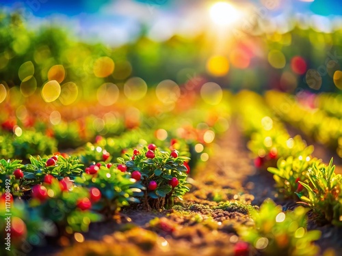 Miniature Pipicha Fields: Vibrant Colors & Playful Tilt-Shift Effect photo