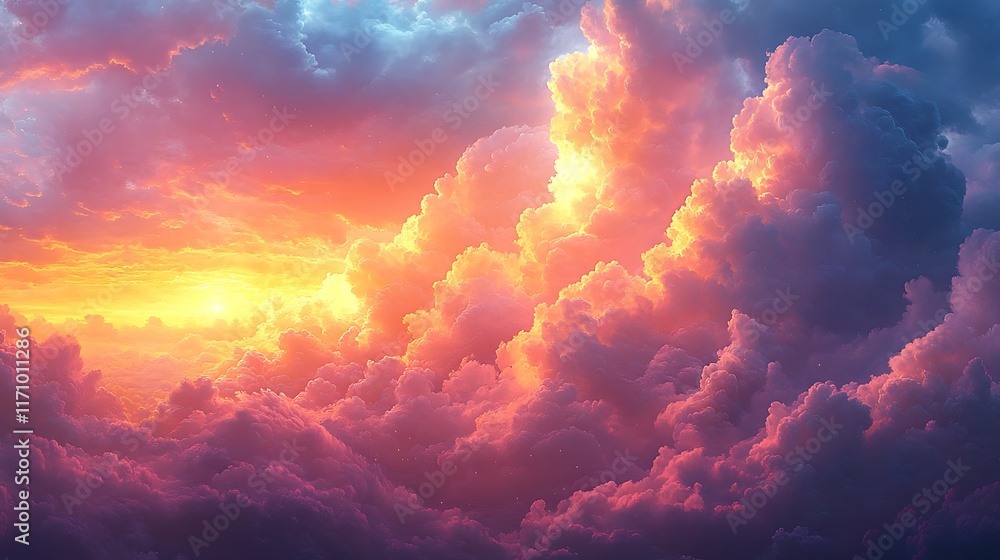 Golden Sunset Cloudscape Dramatic Sky Hues Golden Sunset Cloudscape Dramatic Sky Hues